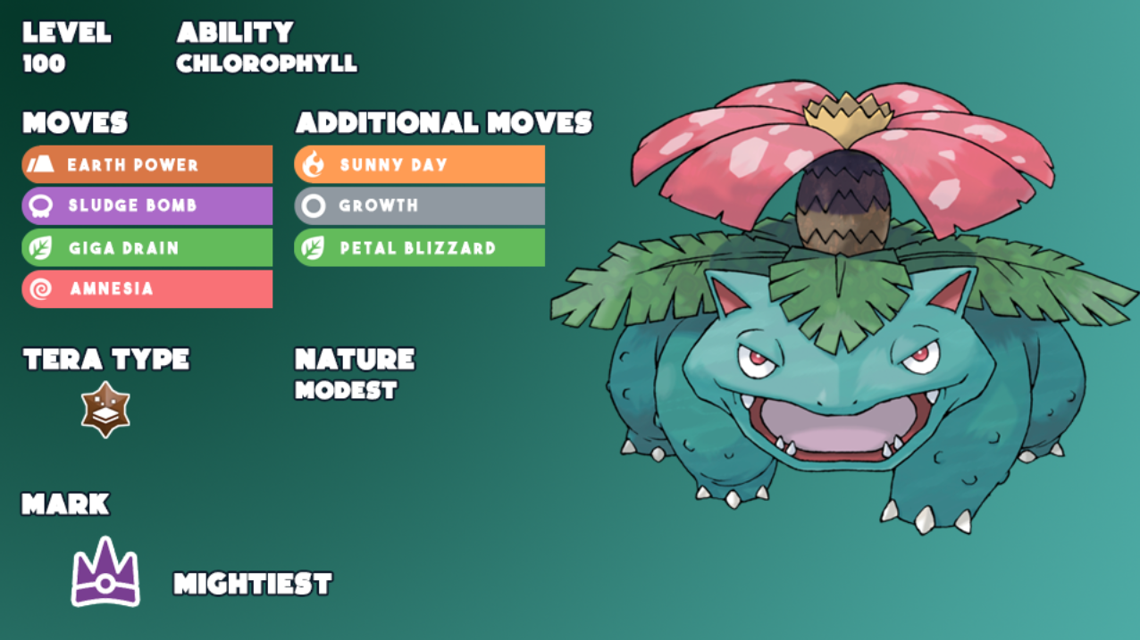 Venusaur stats